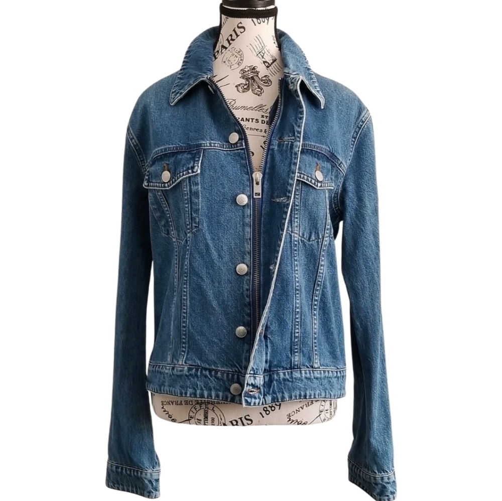 Zadig & Voltaire Edgy Casual Classic Blue Jean Jacket